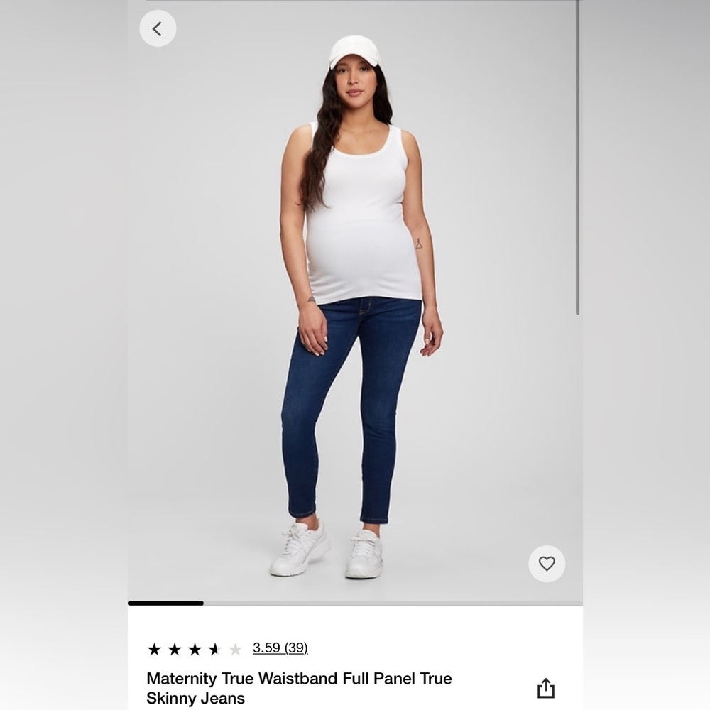 Gap Maternity True Waistband Full Panel True Skinny Jeans 29 L / 8 L